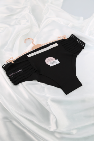 Vanilya Secret 316 Kadın Dantelli Fantezi Slip Siyah