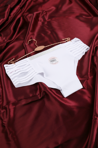 Vanilya Secret 319 Kadın Dantelli Fantezi Büyük Beden Slip Beyaz