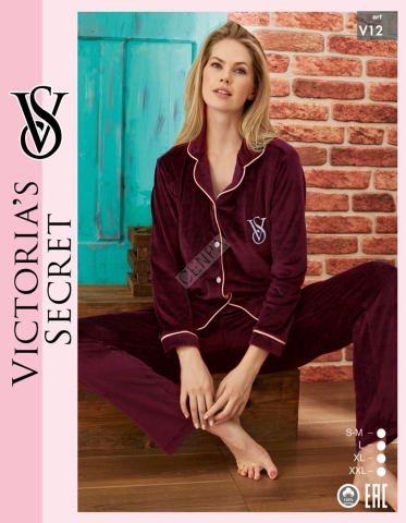 Vıctorıa 's Secret Kadın Dokuma Kadife Pijama Takımı