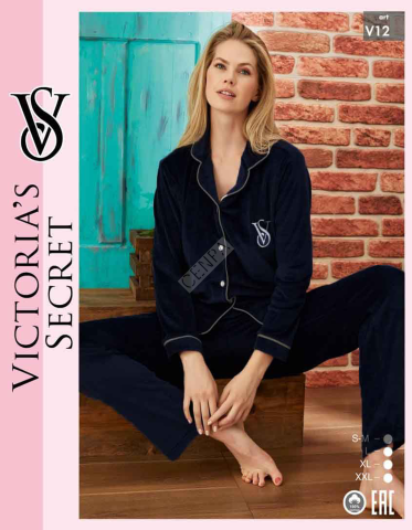 Vıctorıa 's Secret Kadın Dokuma Kadife Pijama Takımı