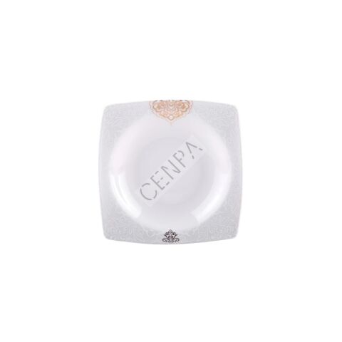 Emsan Fine Bone Fiore Gold 12 Kişilik 61 Parça Porselen Kare Yemek Takımı-2219