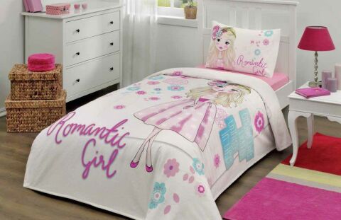 Özdilek Romantic Girl Tek Kişilik Pike Takımı