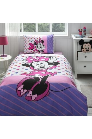 Özdilek Minnie Mouse Trend Tek Kişilik Disney Lisanslı Lastikli Fitted Çarşaf Çocuk Pike Takımı