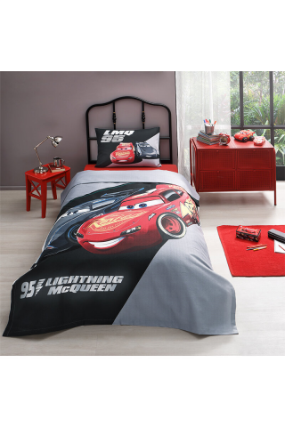 Özdilek Cars LMQ95 Tek Kişilik Disney Lisanslı Lastikli Fitted Çarşaf Çocuk Pike Takımı