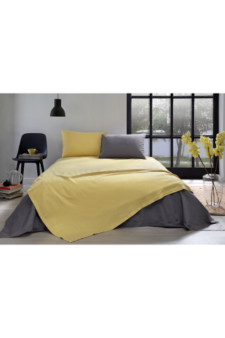 Özdilek Colormix Hardal Tek Kişilik Pike Takımı