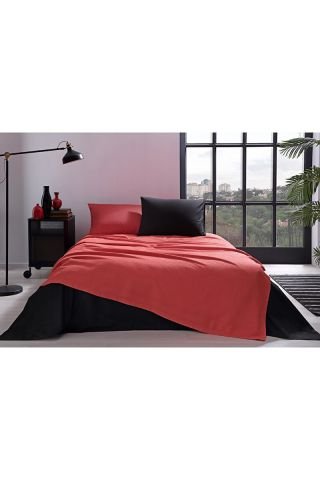 Özdilek Colormix Kırmızı Tek Kişilik Pike Takımı