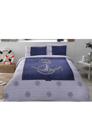 Özdilek Anchor Denim Tek Kişilik Pike Takımı