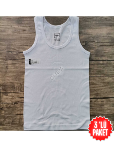 Tutku Çocuk Erkek Penye Atlet 3 'lü Paket