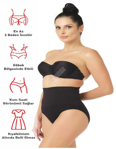 Emay Siyah 2021 Double Düşük Bel Slip Korse