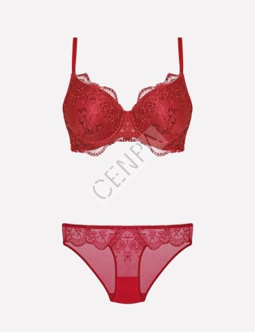 Nurteks 4385 Desteksiz Sütyen Takımı-Bordo