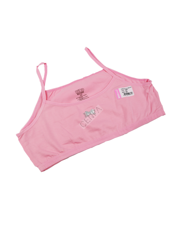 Biyokids Kız Çocuk İp Askılı 14-16 yaş Koyu Pembe Renkli Yarım Atlet