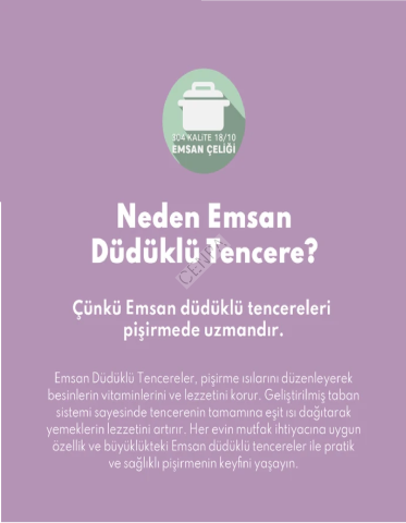 Emsan Burcu Paslanmaz Düdüklü Tencere 4 Lt-8140