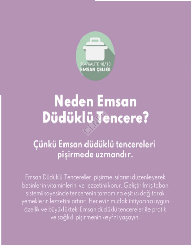 Emsan Burcu Paslanmaz Düdüklü Tencere 8 Lt-7409