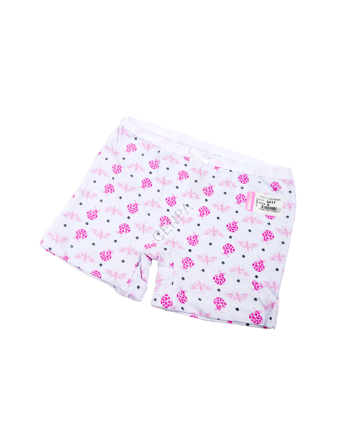 Biyokids Kız Çocuk  4-5 yaş Beyaz Renkli Boxer