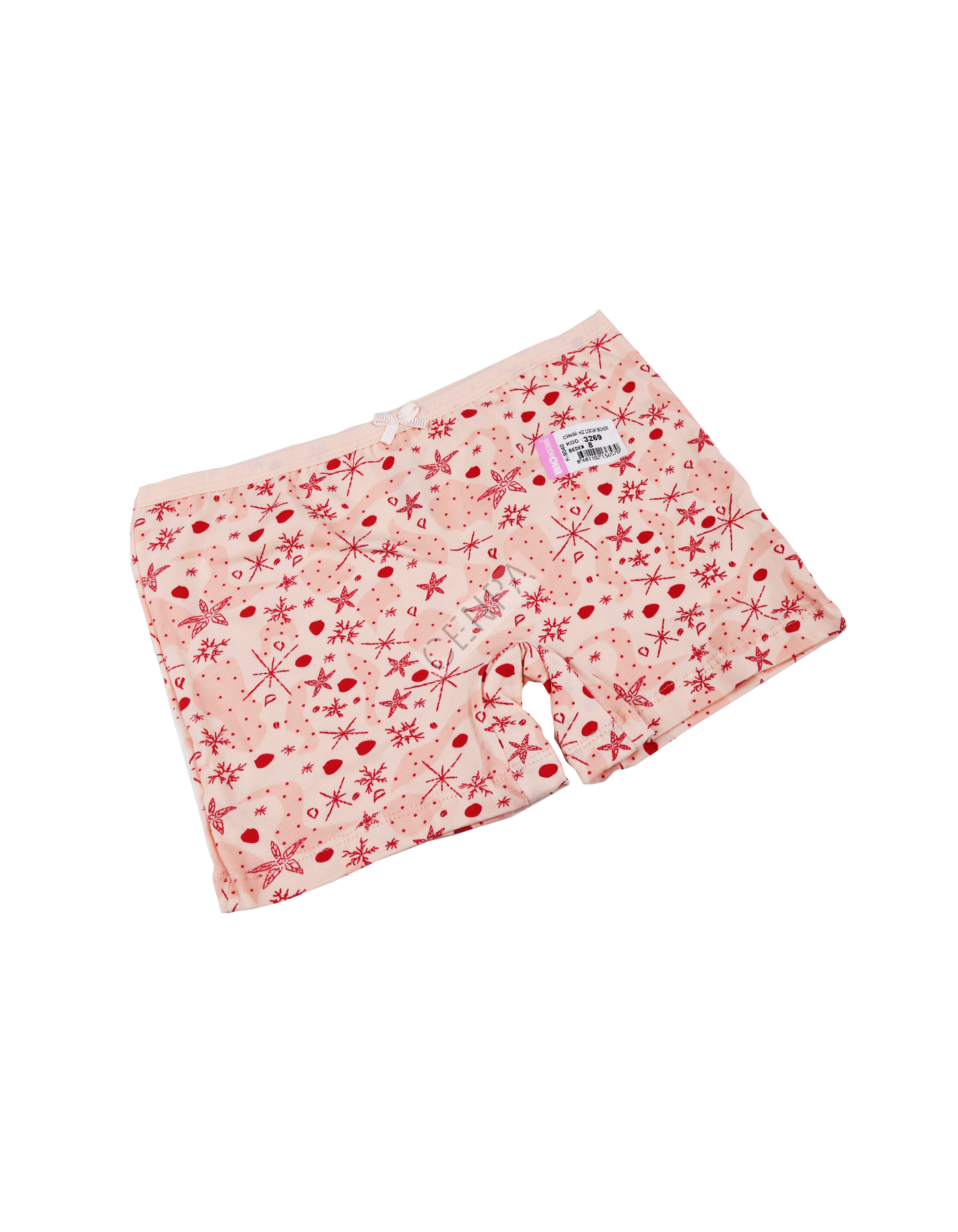 Biyokids Kız Çocuk  8-9 yaş Pudra Baskılı Renkli Boxer