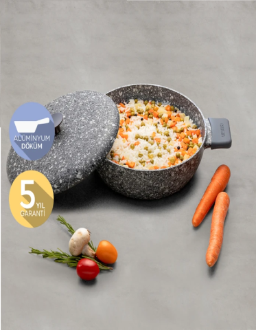 Emsan Perge Döküm Pilav Tencere 28 cm-0607