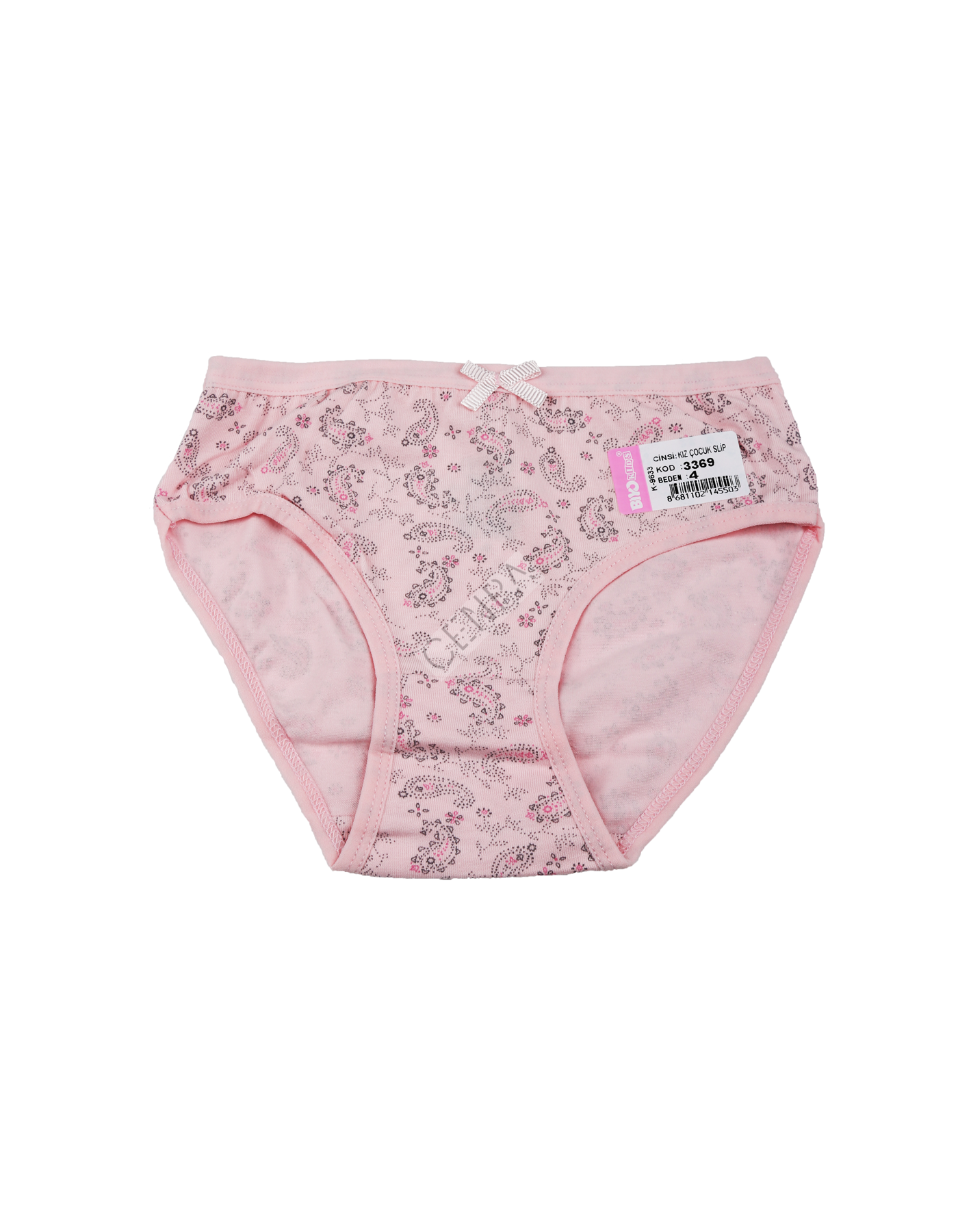 Biyokids Kız Çocuk 4-5 yaş Pembe Baskılı Renkli Slip