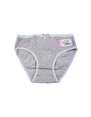 Biyokids Kız Çocuk 4-5 yaş Gri Baskılı Renkli Slip