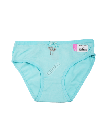 Biyokids Kız Çocuk 6-7 yaş Mavi Baskılı Renkli Slip