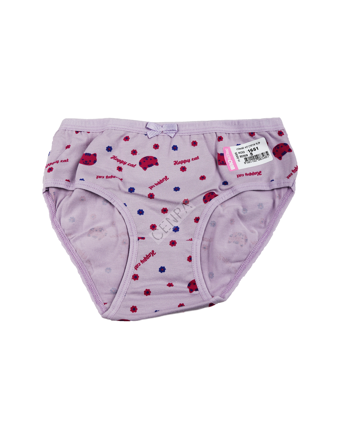 Biyokids Kız Çocuk 8-9 yaş Lila Baskılı Renkli Slip