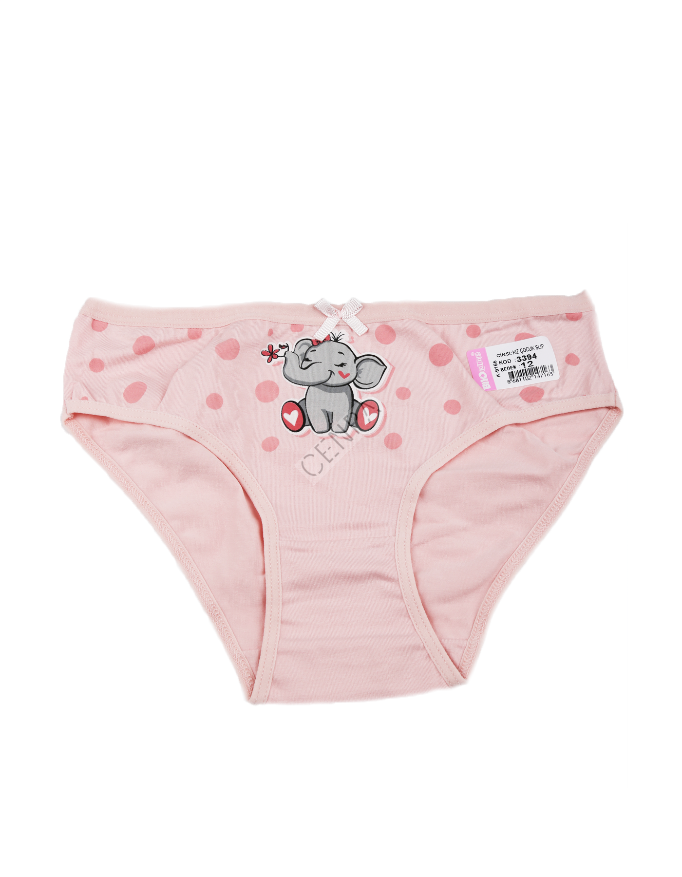 Biyokids Kız Çocuk 12-13 yaş Pembe Baskılı Renkli Slip