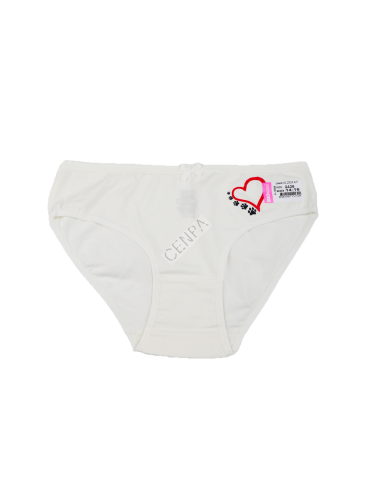 Biyokids Kız Çocuk 14-16 yaş Krem Baskılı Renkli Slip