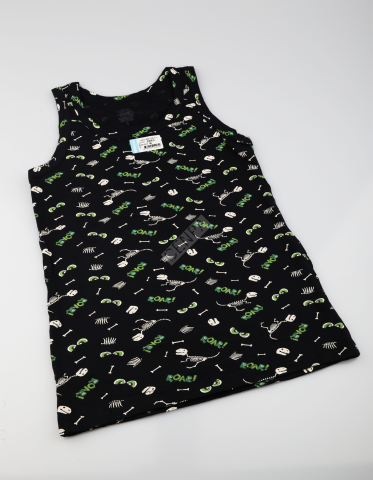 Biyokids Çocuk Erkek 8-9 Yaş Baskılı Renkli Atlet Siyah