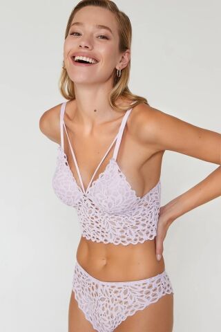 Cansoy Liona Dantelli Bralet Sütyen Takımı -319