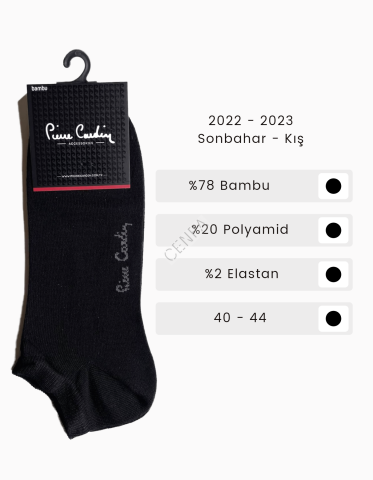 Pierre Cardin 3051 Erkek Bambu Patik Çorap