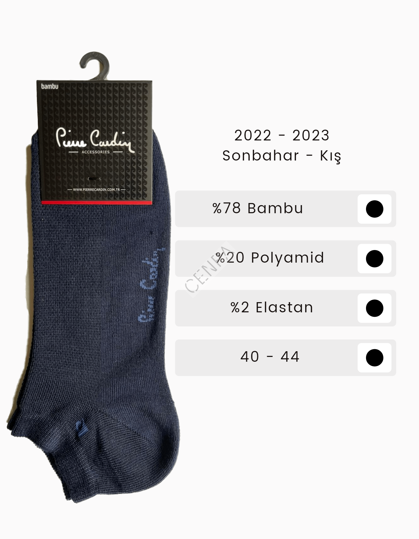 Pierre Cardin 3052 Erkek Bambu Patik Çorap