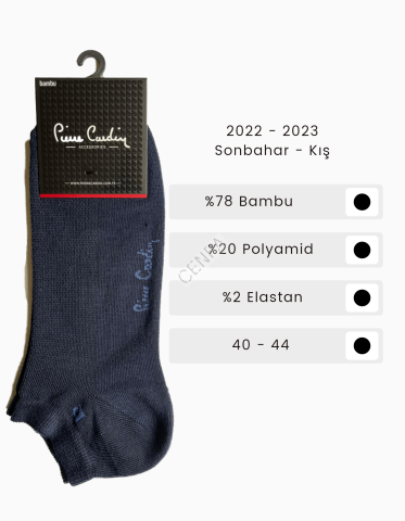 Pierre Cardin 3052 Erkek Bambu Patik Çorap