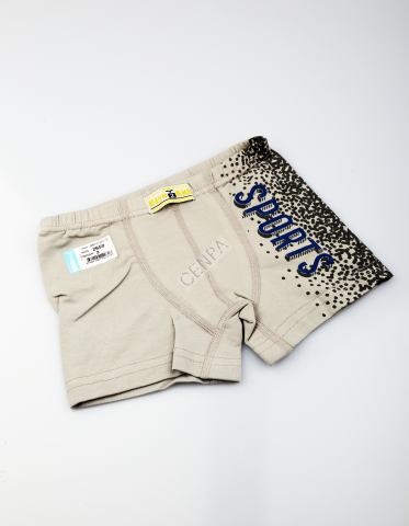 Biyokids Çocuk Erkek 2-3 Yaş Baskılı Renkli Boxer Krem