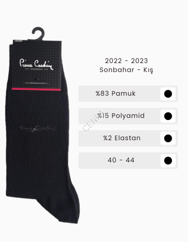 Pierre Cardin 522 Custo Erkek Çorap Siyah