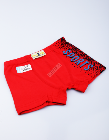 Biyokids Çocuk Erkek 2-3 Yaş Baskılı Renkli Boxer Kırmızı