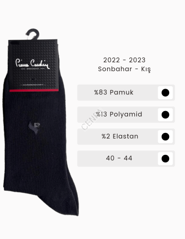 Pierre Cardin 524 Areq Erkek Çorap Siyah