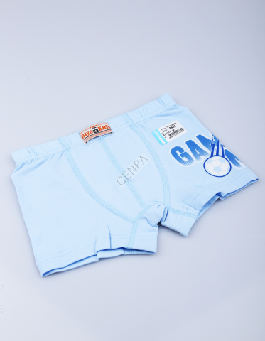 Biyokids Çocuk Erkek 4-5 Yaş Baskılı Renkli Boxer Açık Mavi
