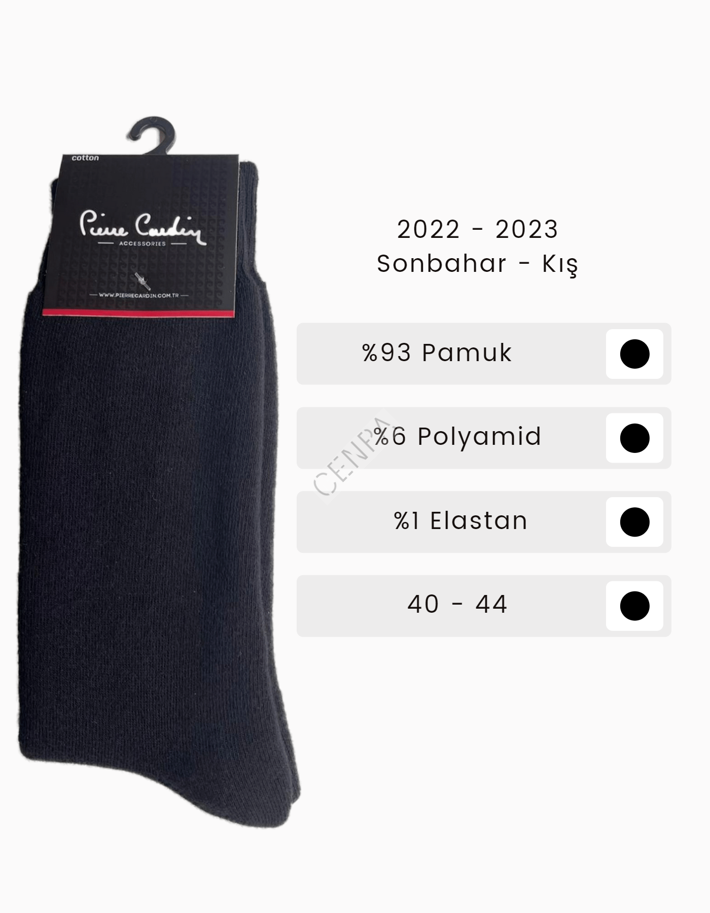 Pierre Cardin 525 Erkek Havlu Termal Çorap
