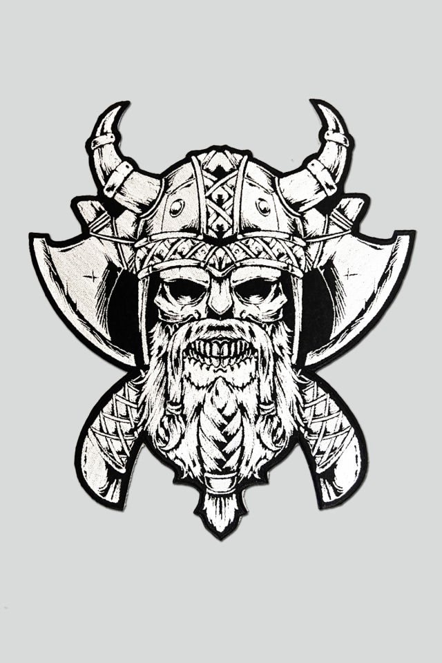Viking serisi Büyük , Nakış, Patch, Yapışkanlı Yama, Ceket Arma,