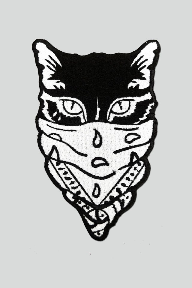 Maskeli kedi, Haydut, Nakış, Patch, Yapışkanlı Yama, Nakışlı Arma