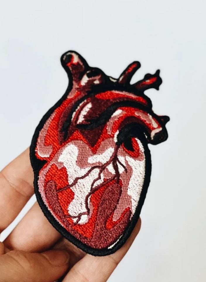 GERÇEK KALP , Nakış, Patch, Yapışkanlı Yama, Ceket Arma,