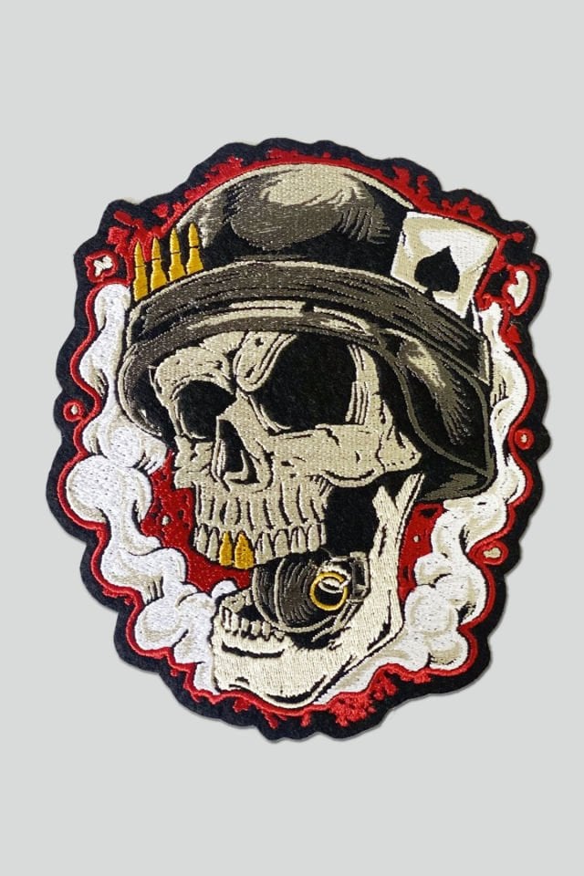 Kamikaze asker / KURU KAFA, Nakış, Patch, Yapışkanlı Yama, Ceket Arma, Asker