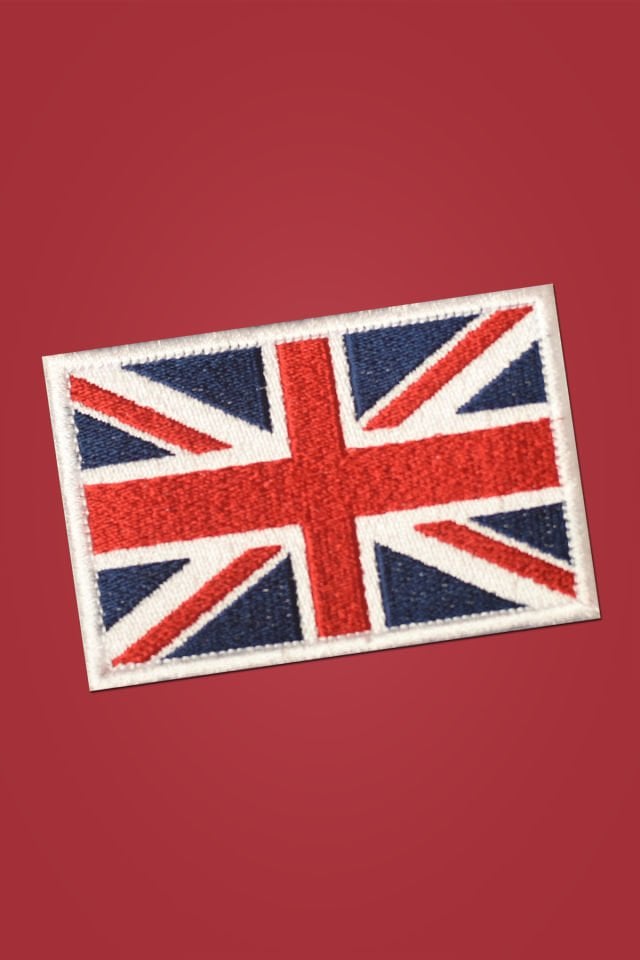 Birleşik Krallık Bayrağı - United Kingdom - Nakış arma - Velcro patch - Cırtlı yama