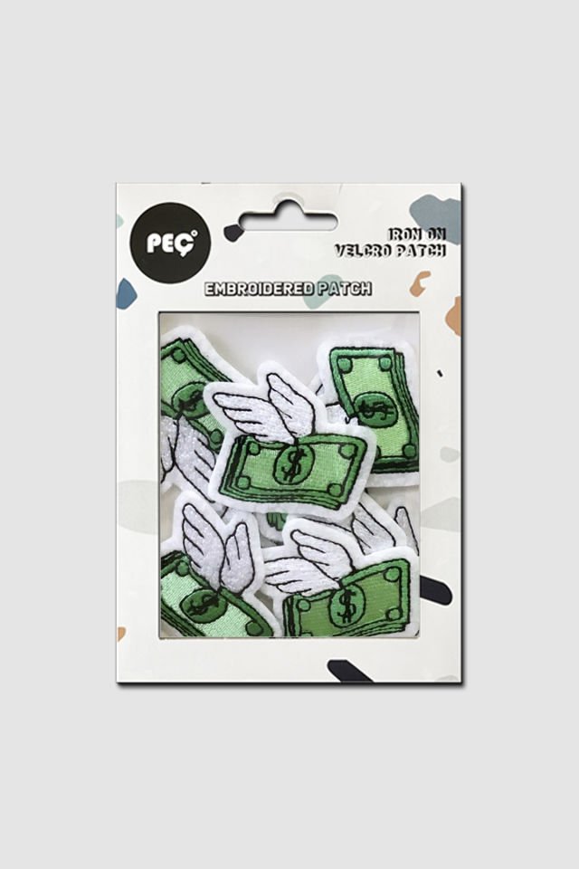 UÇAN DOLAR (5'li set) figürlü nakışlı yapışkan arma, Patch, Yama, Aksesuar, Çanta aksesuarı,