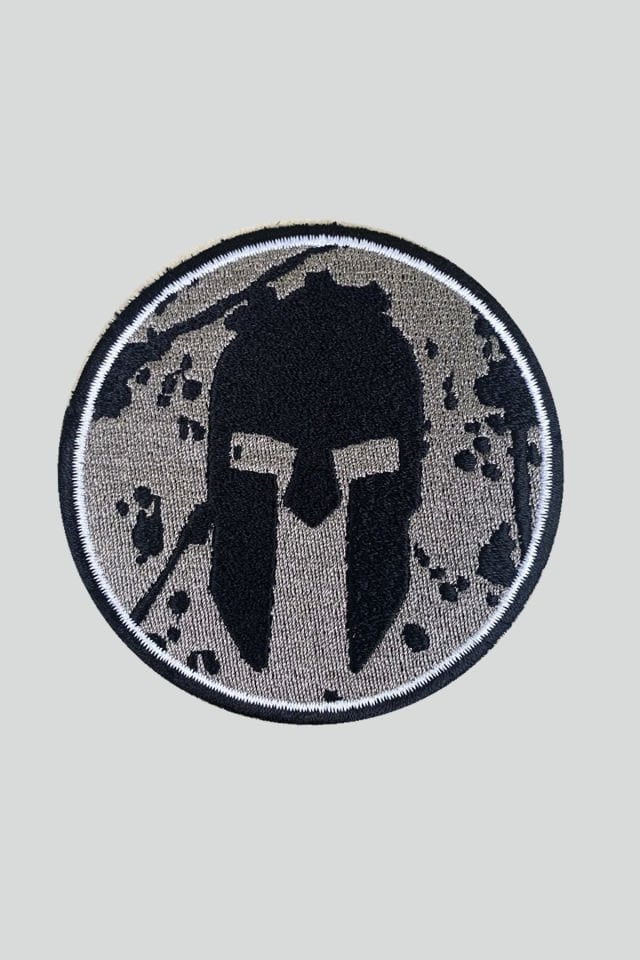GRİ-ZIRHLI ŞÖVALYE - Cırtlı Nakışlı Arma, Yama, Patch, Airsoft Aksesuar