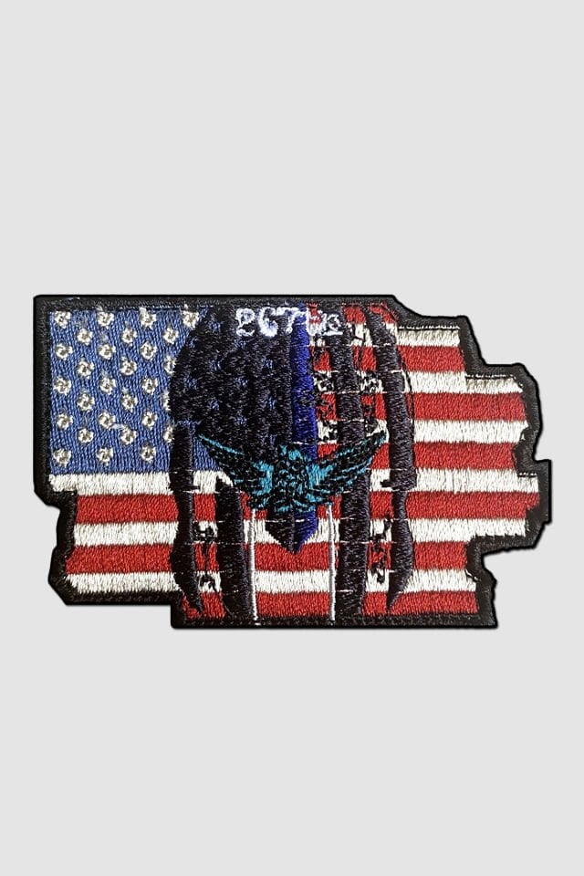 Yıpranmış (eskitme) ABD BAYRAĞI - Flag of the United States - Nakış arma-patch - Cırtlı yama