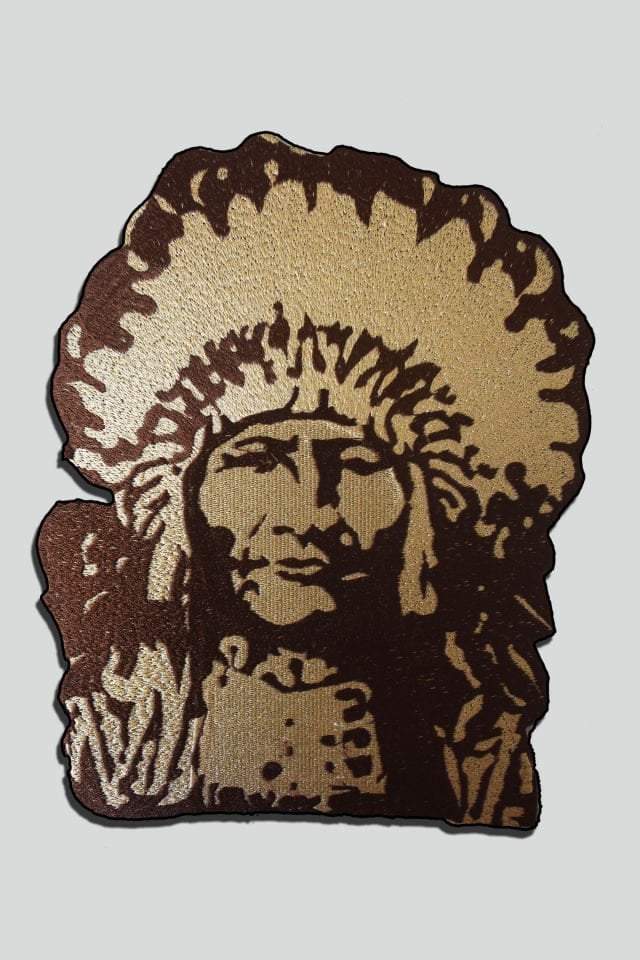 Kızıl Derili Kabile Reisi, Büyük Boy Nakış arma, Patch, Yama, Aksesuar, (SIRT İÇİN)