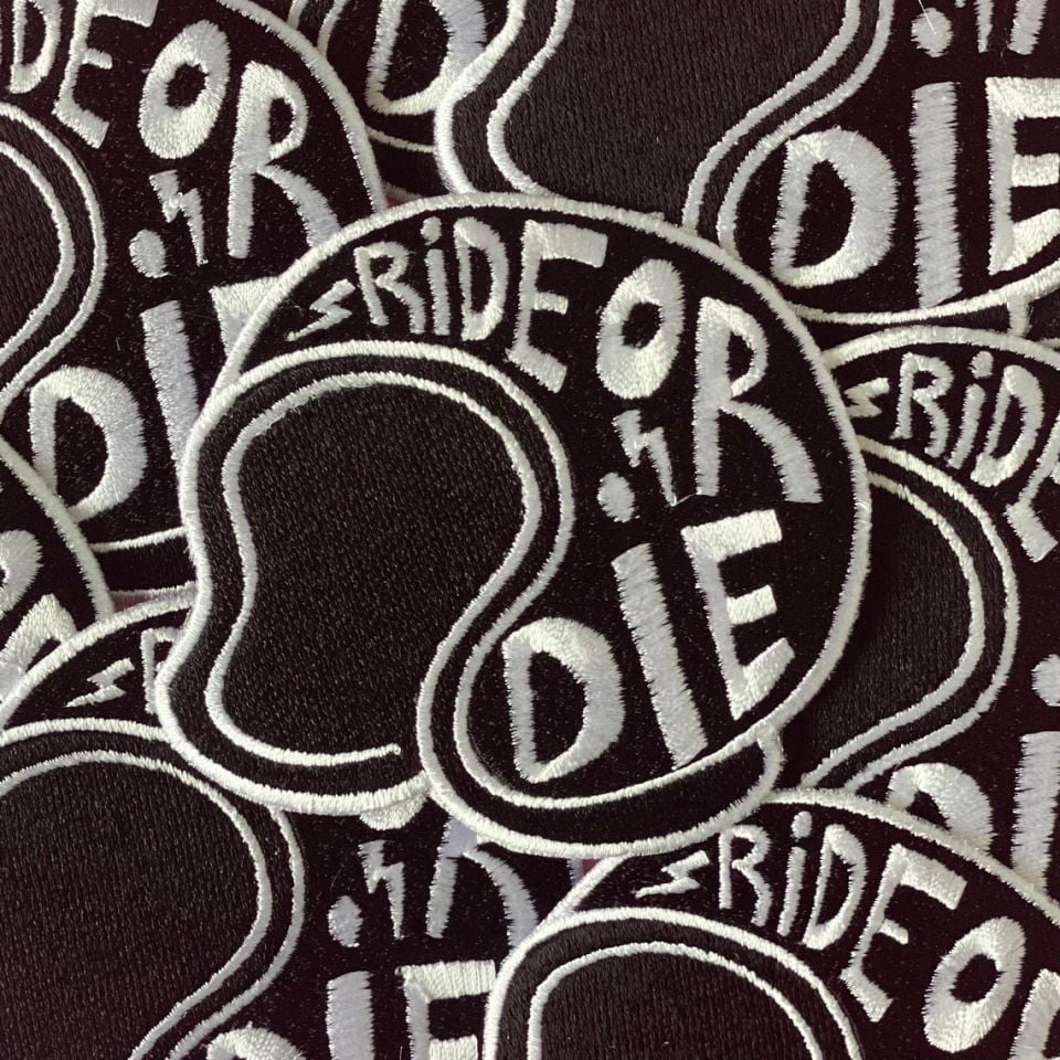 Ride or Die (sür yada öl) KASK - Nakışlı arma, Patch, Yama,