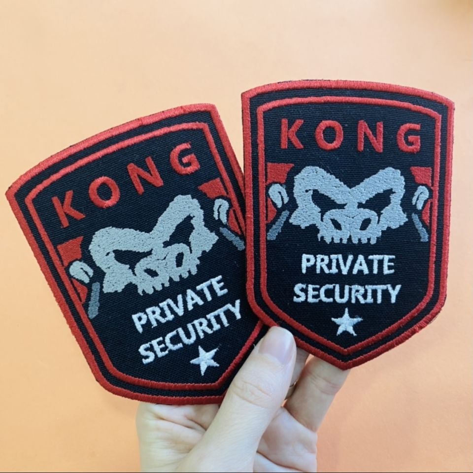 Kingkong Özel güvenlik (2'li paket) - Nakışlı yapışkan arma, Patch, Yama, Private security