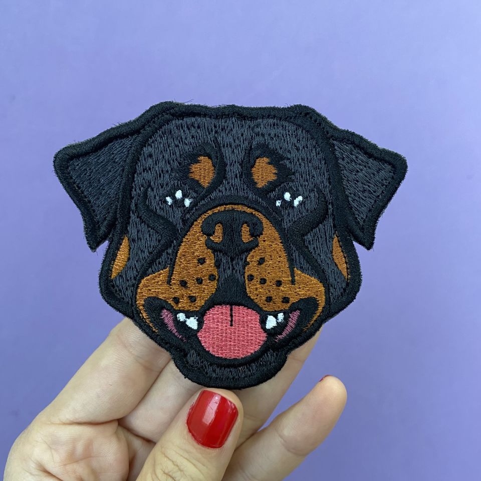 Rottweiler -  ÜTÜ YAPIŞTIRMALI Nakışlı Arma, Patch, Yama, Aksesuar
