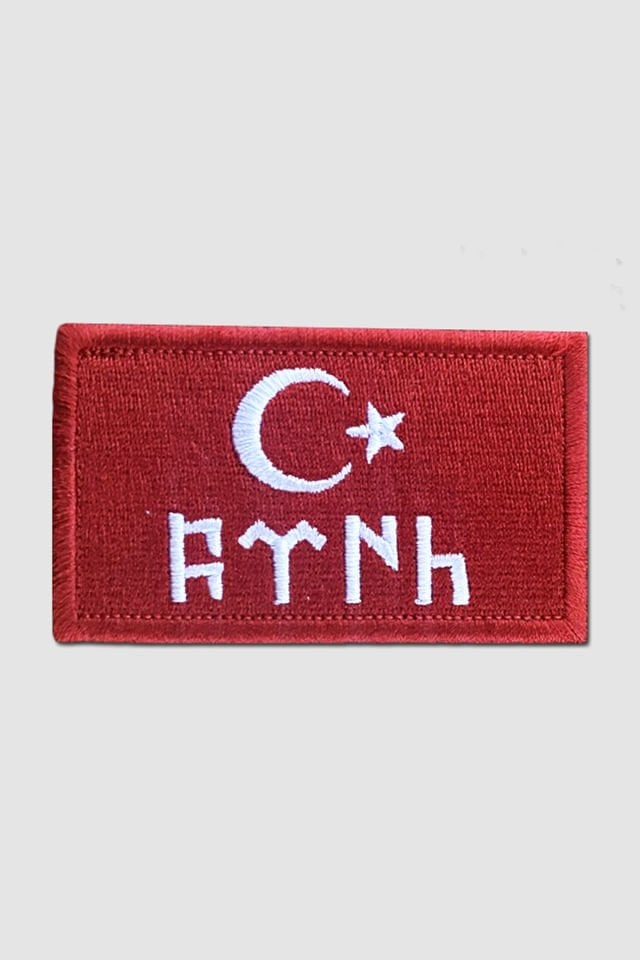 KIRMIZI, Türk Bayrağı Cırtlı Nakışlı Arma, Peç, Yama, Airsoft